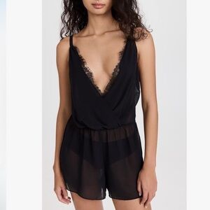 Flora ladies black teddy size small